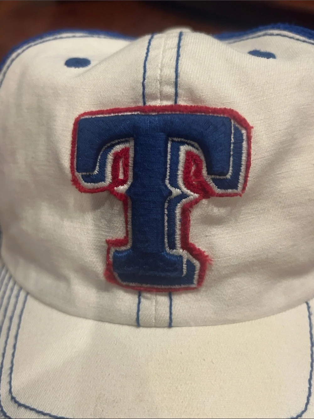Texas Rangers ‘47 Brand White Blue SnapBack Trucker Cap O/S